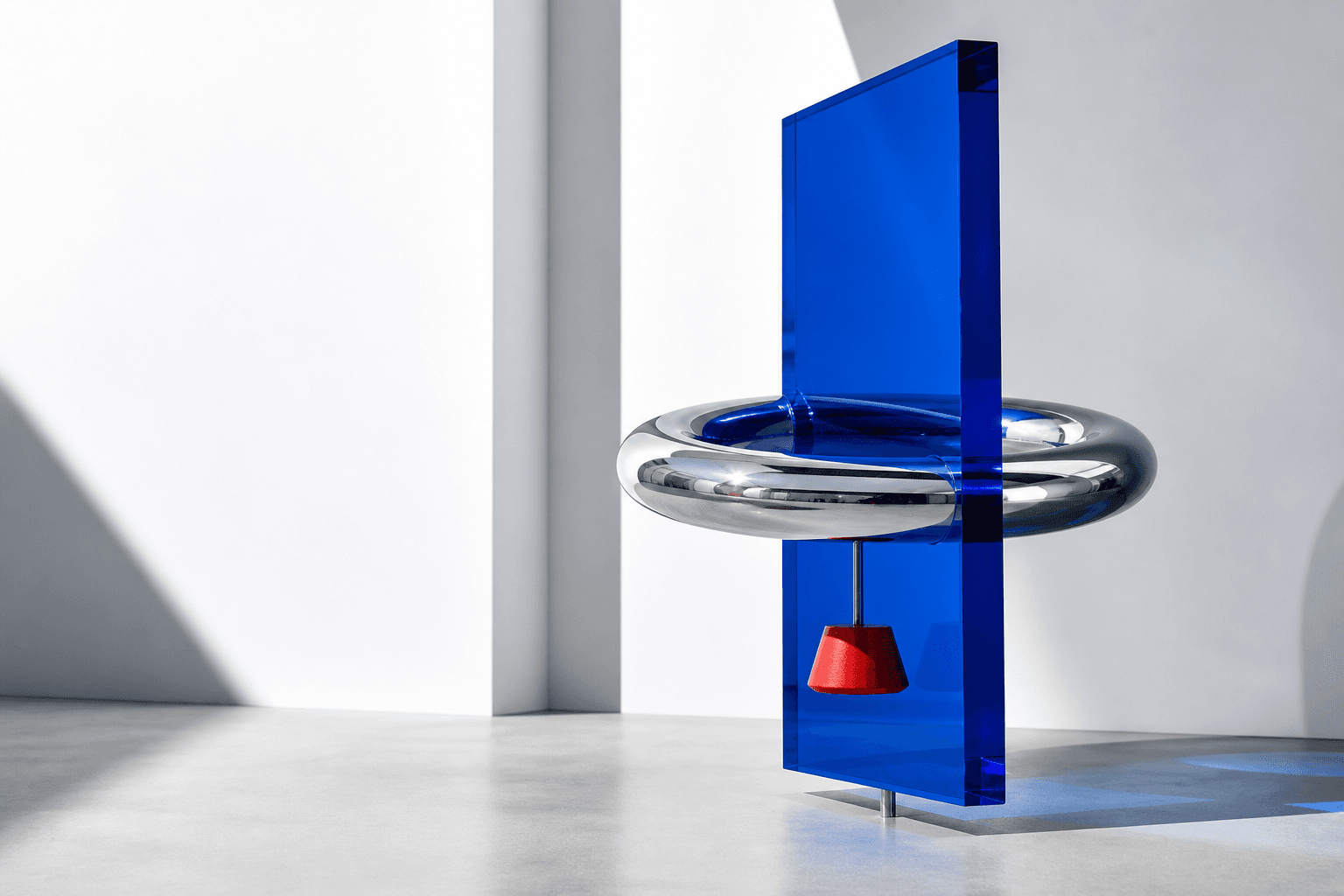 MATERIAL INDEX composite sculpture in a bright architectural studio